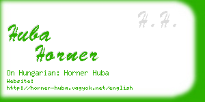huba horner business card